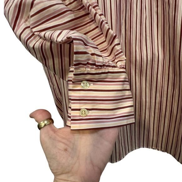 BOSS $248 Bateco Oversized Striped Top Size 12 - Picture 7 of 11